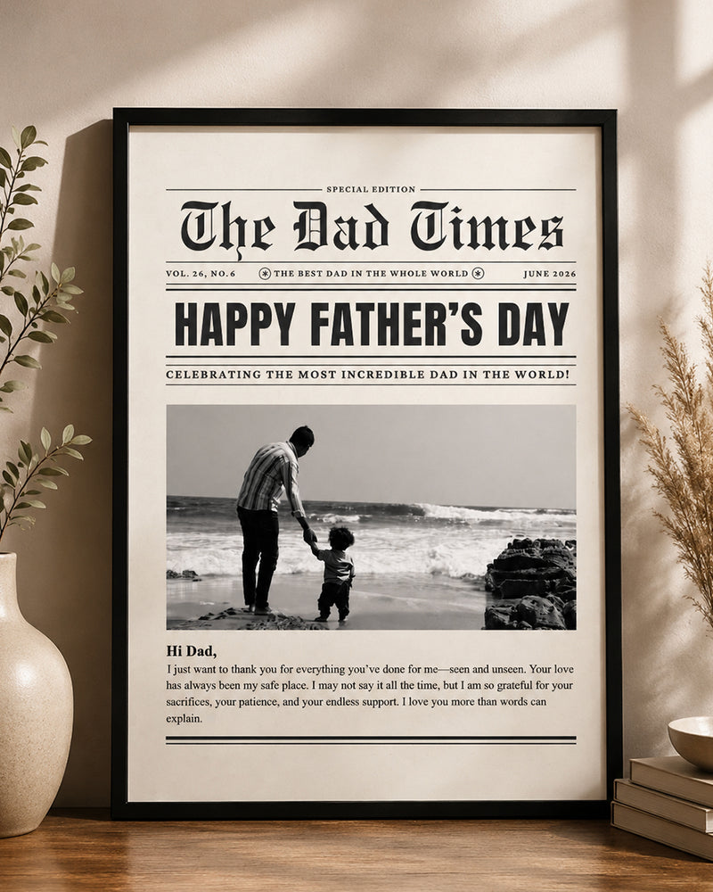 The Dad Times Newspaper Frame