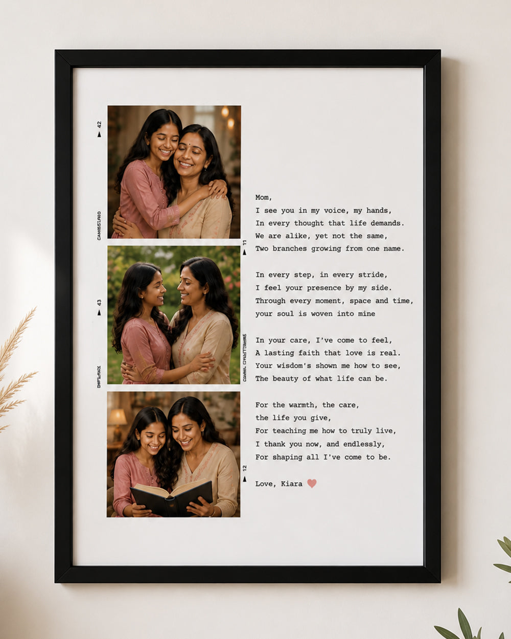Mom Poem Personalized Frame