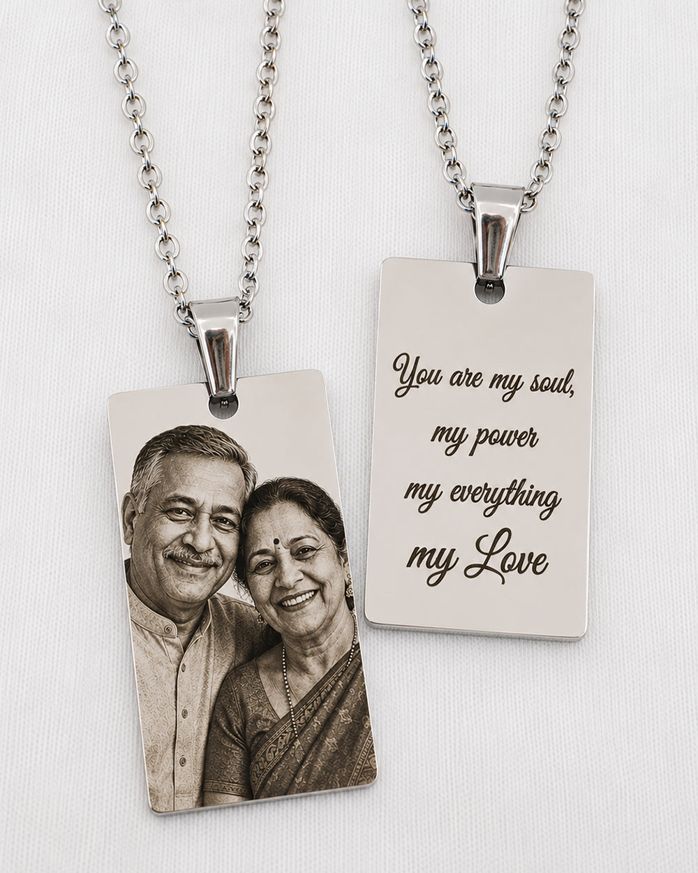 Personalised Photo & Text Bar Necklace
