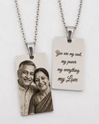 Personalised Photo & Text Bar Necklace