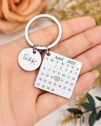 Calendar Round Personalized Keychian