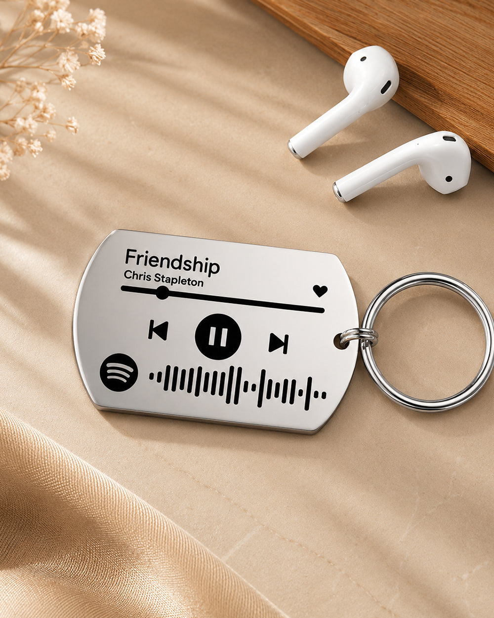 Personalized Spotify Keychain