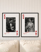 King Queen Card Couple Personalized Frame