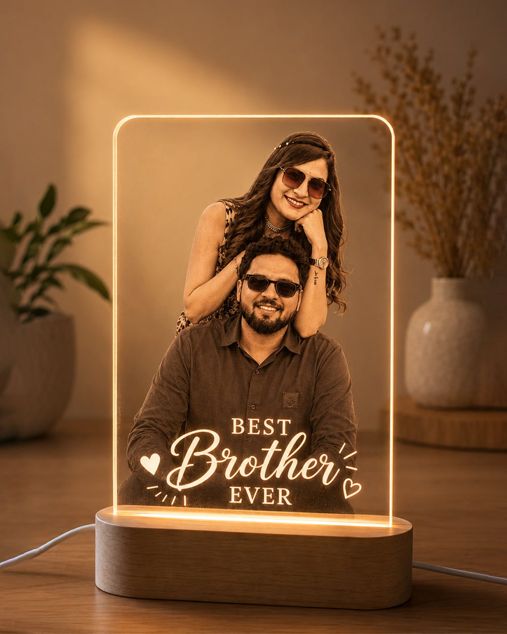 Best Brother Ever Custom Acrylic Night Lamp
