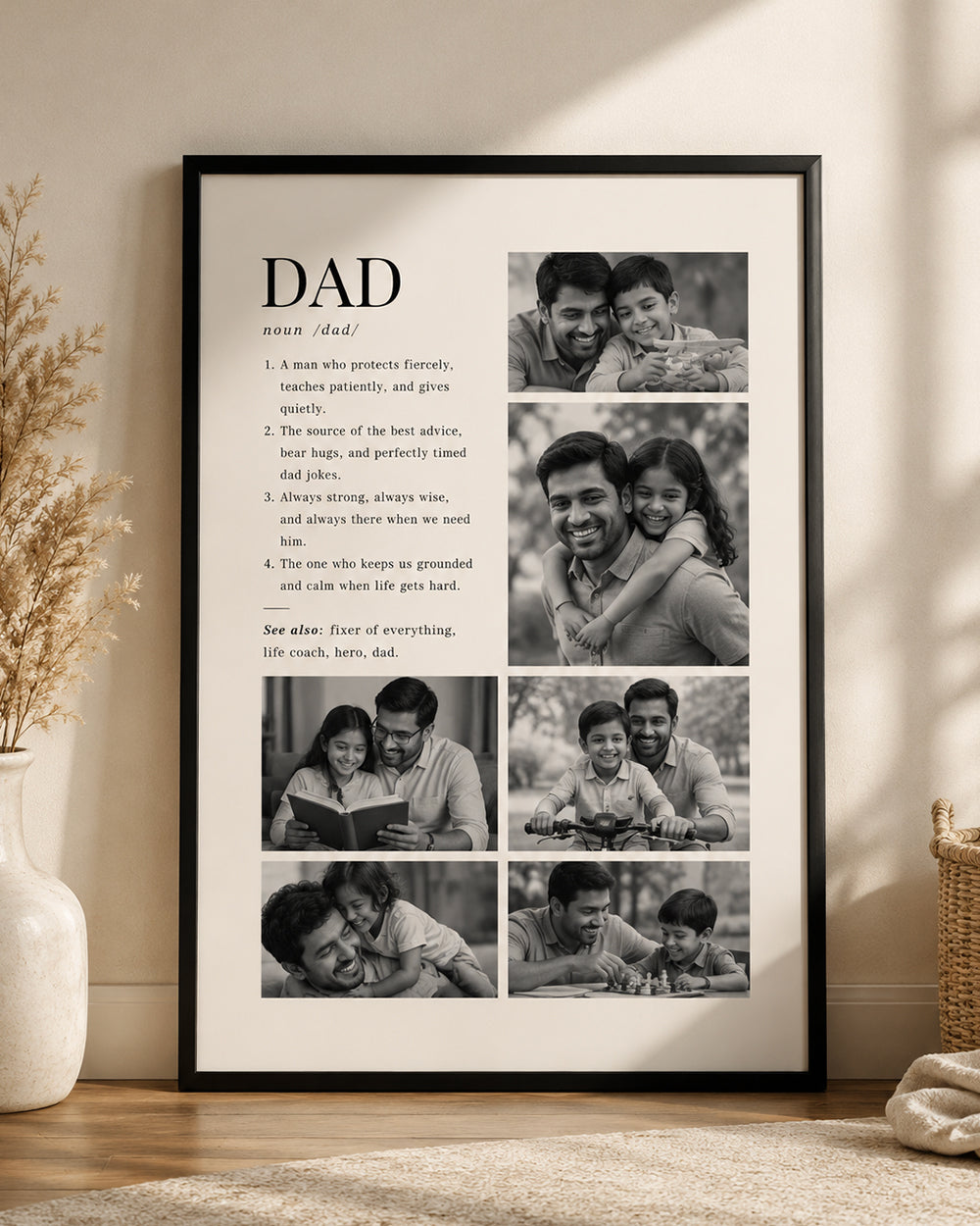 Personalized Dad Definition Photo Collage Frame