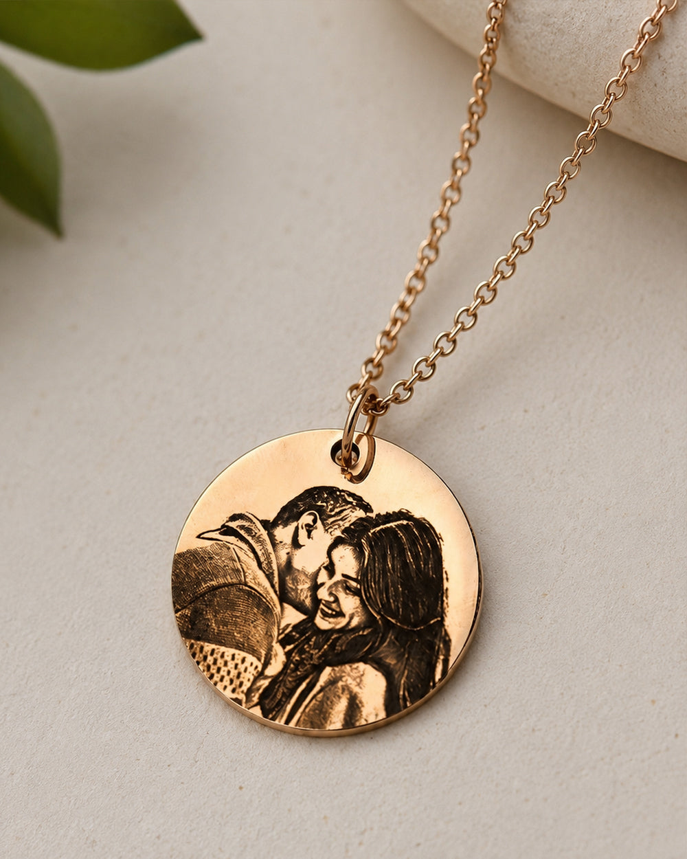 Personalized Round Photo Necklace