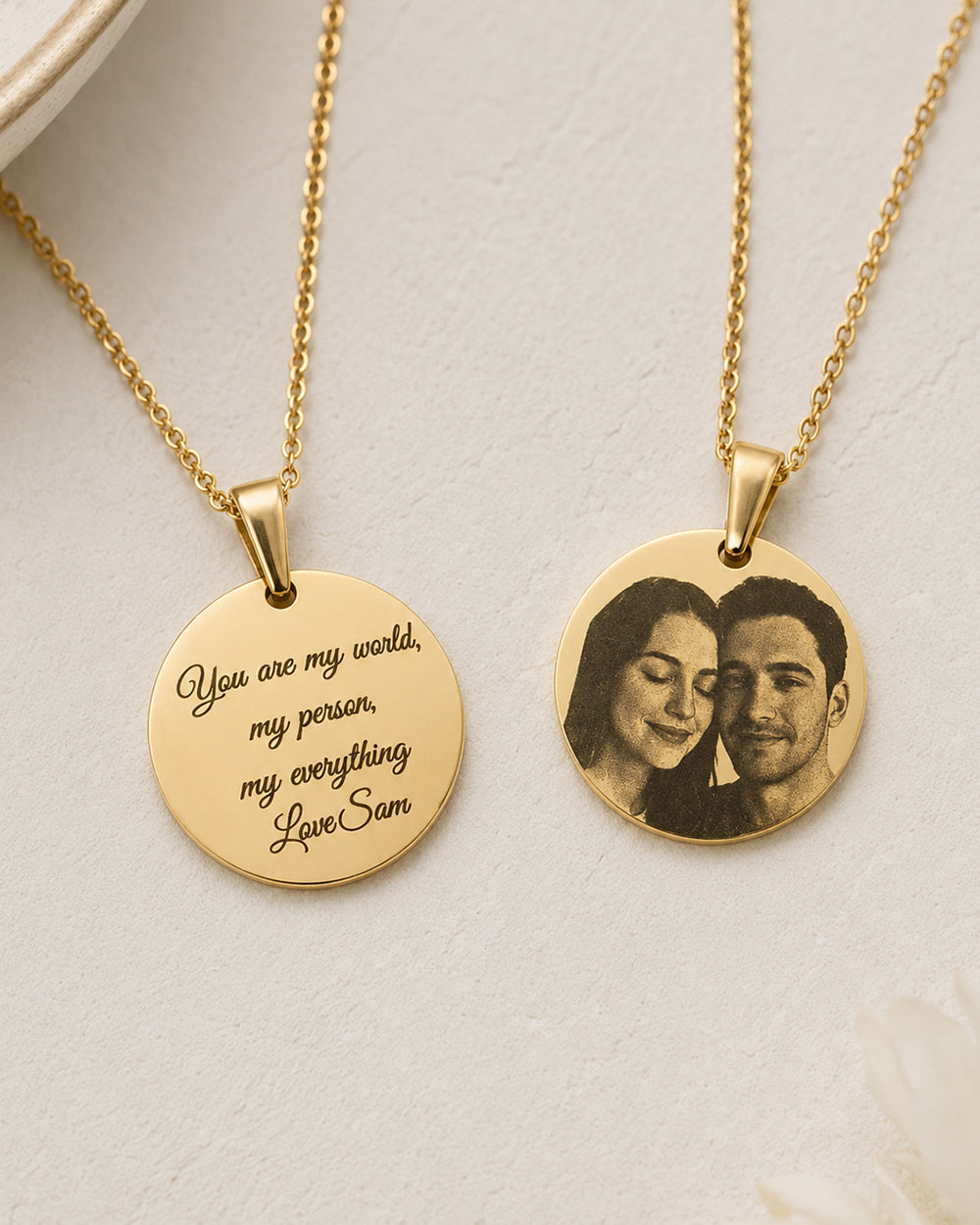 Personalized Round Photo Necklace