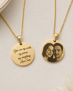 Personalized Round Photo Necklace