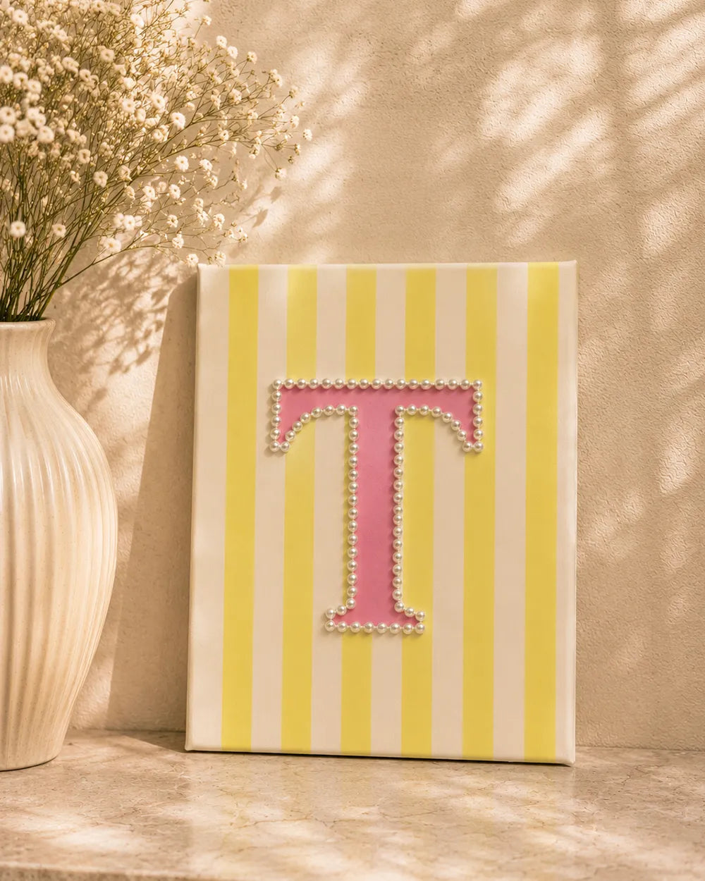 Personalized Name Initial Canvas Art