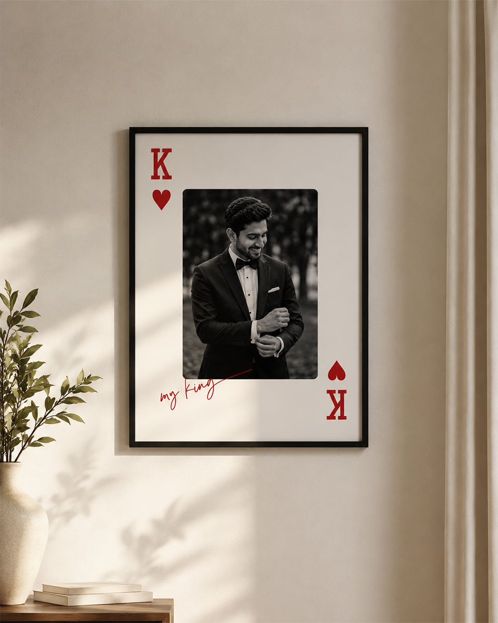 King Queen Card Couple Personalized Frame