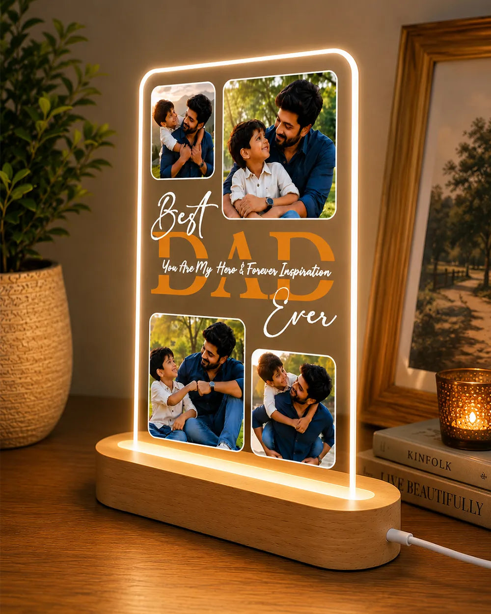Personalized Father's Day Acrylic LED Lamp