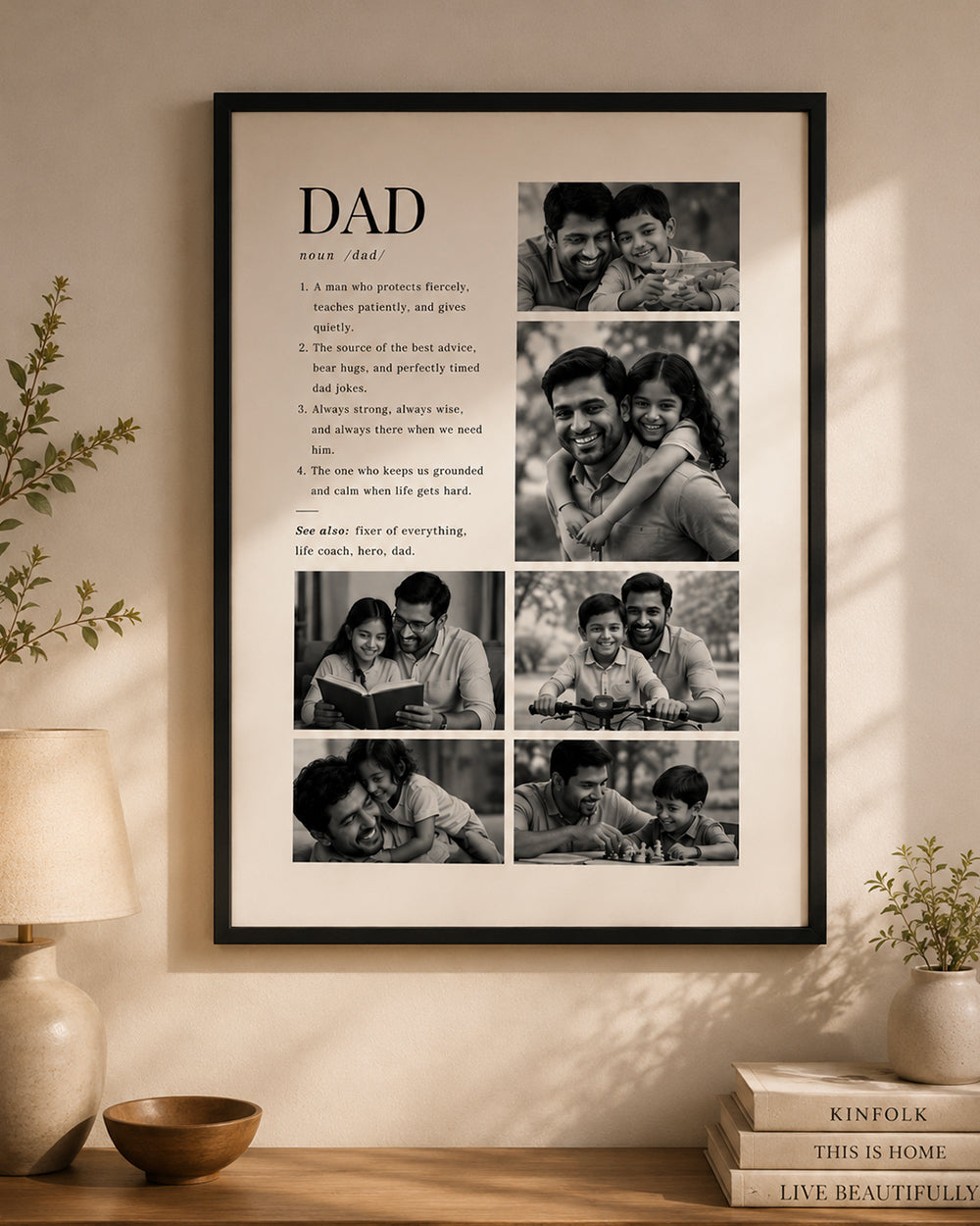 Personalized Dad Definition Photo Collage Frame