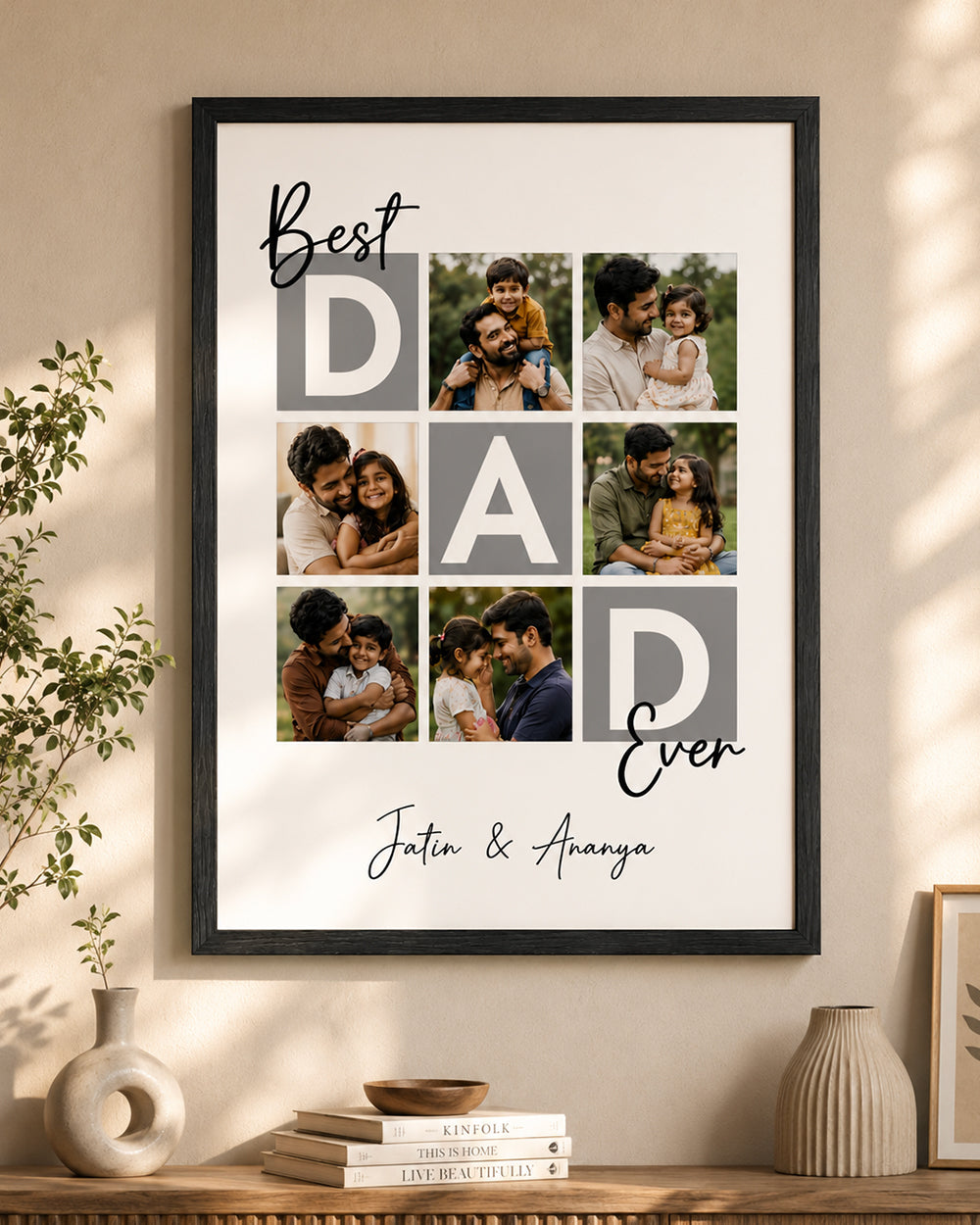 Personalized Best Dad Ever Photo Frame