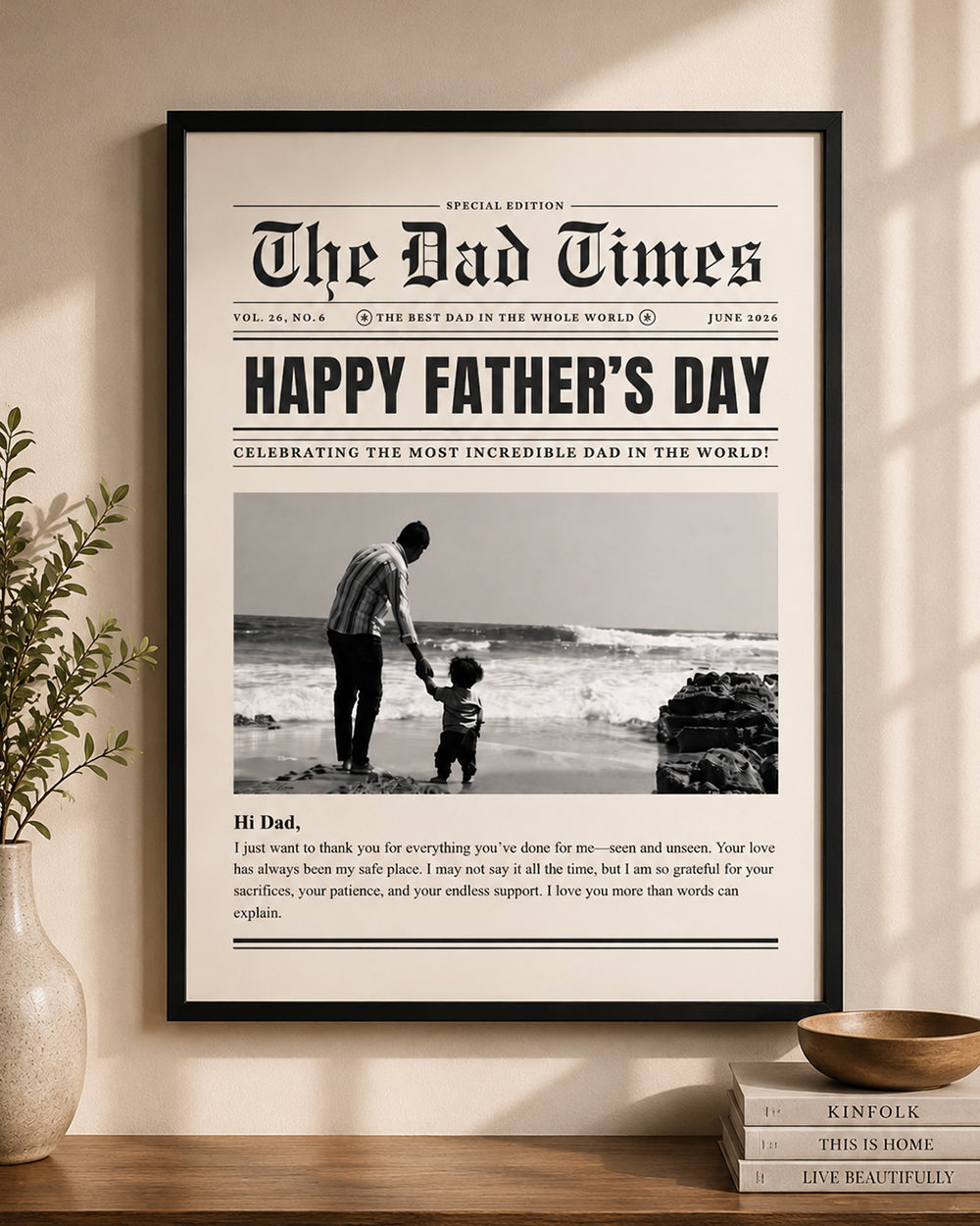 The Dad Times Newspaper Frame