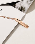 Personalised Birth Flower Necklace Bar