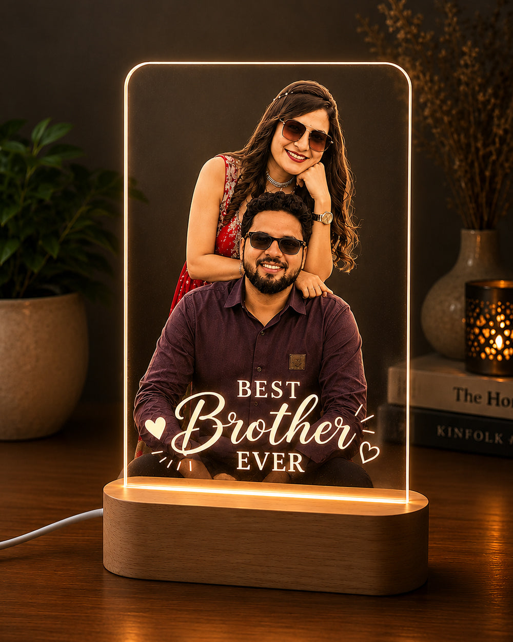 Best Brother Ever Custom Acrylic Night Lamp