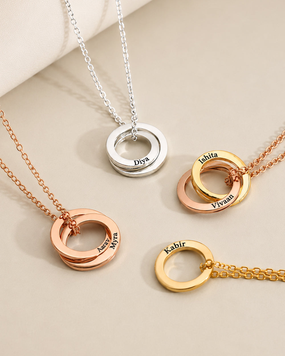 Personalized Circle Link Necklace