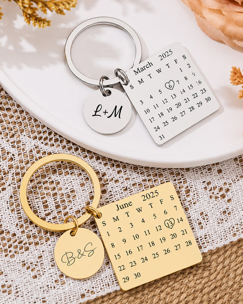Calendar Round Personalized Keychian