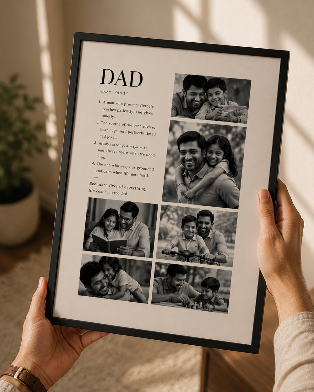 Personalized Dad Definition Photo Collage Frame