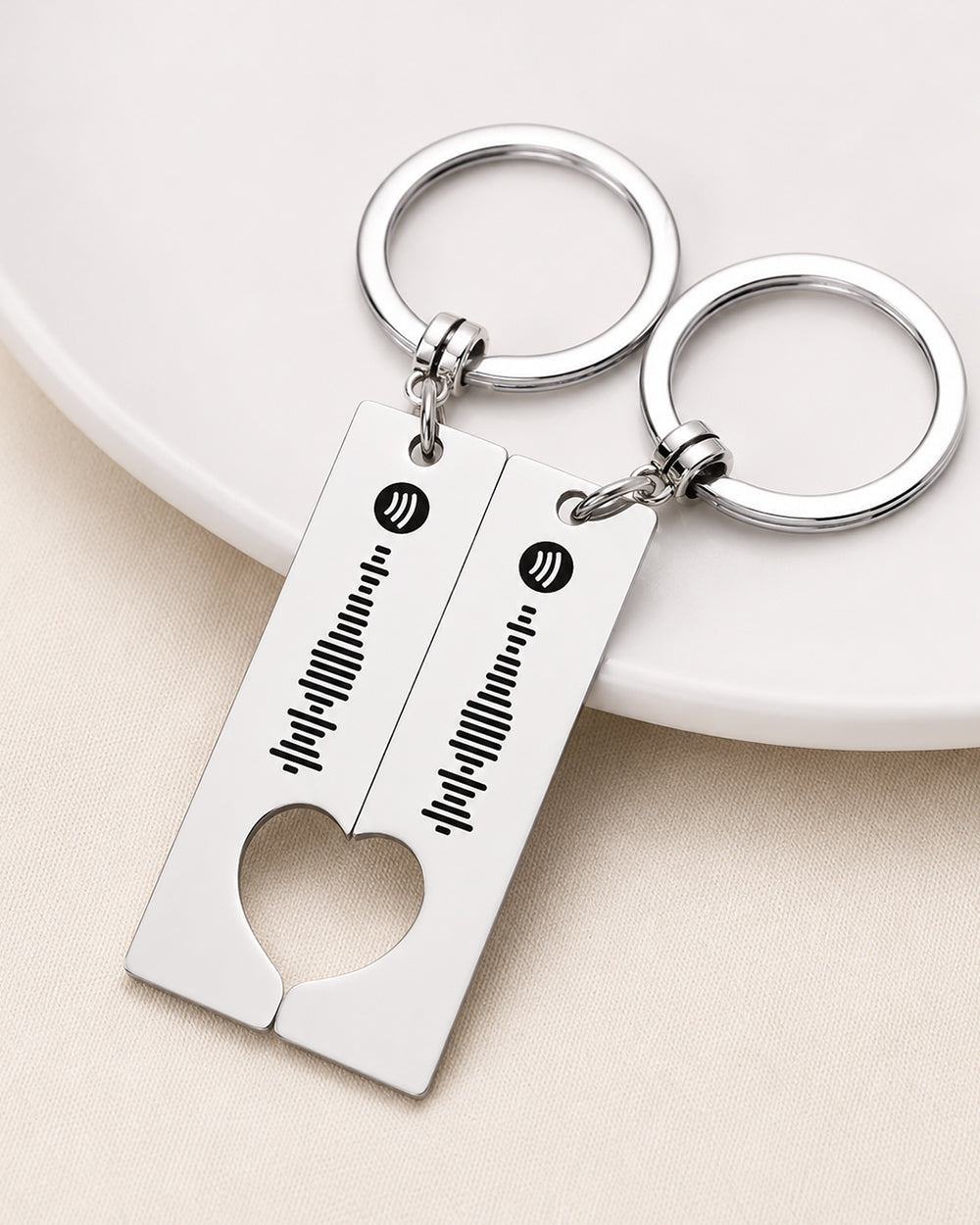 Personalized Couple Spotify Code Keychain