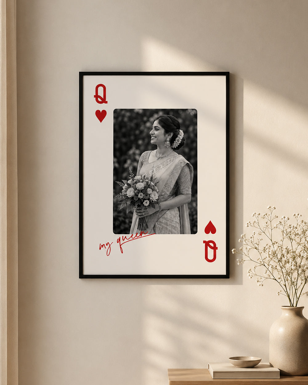 King Queen Card Couple Personalized Frame
