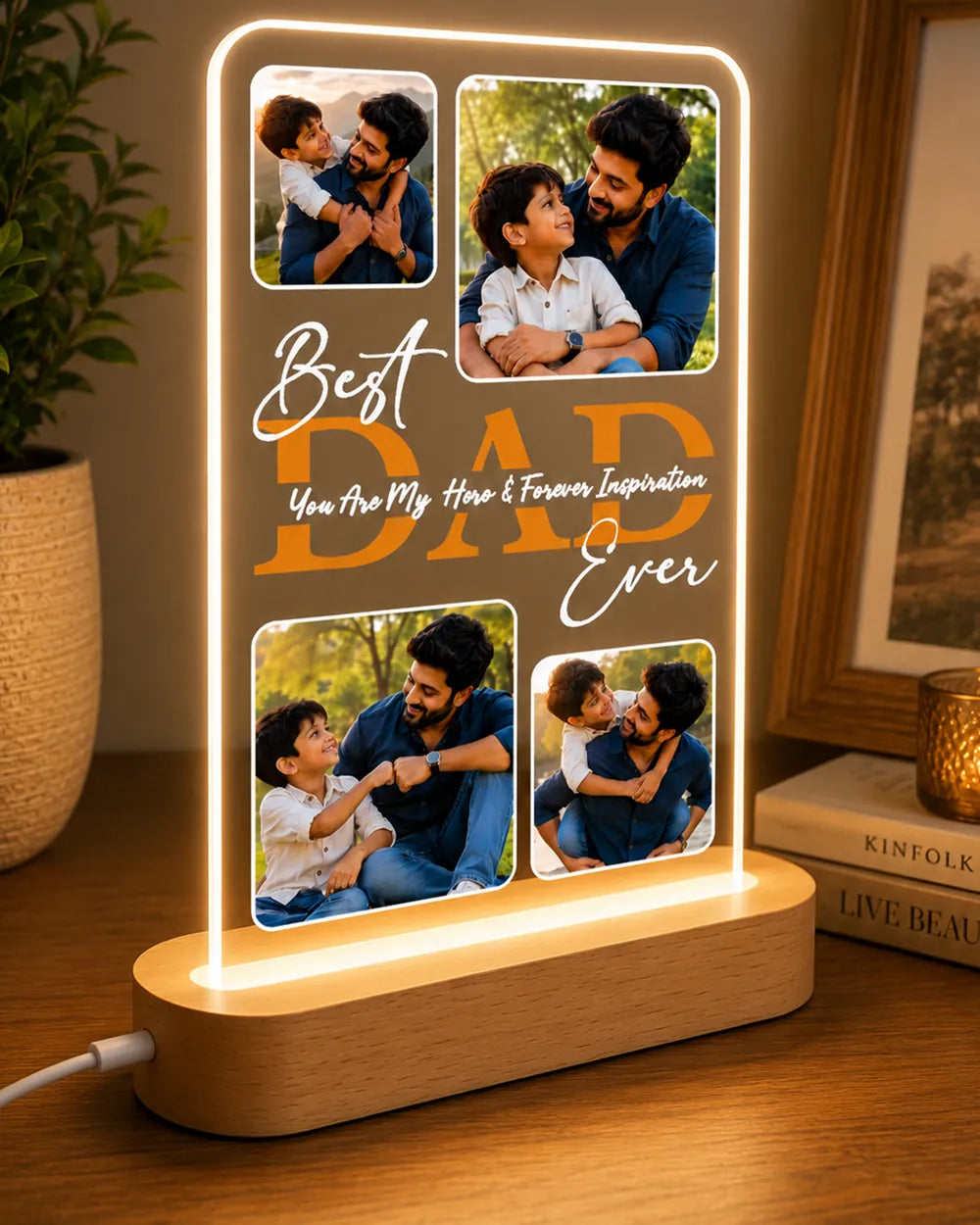 Personalized Father's Day Acrylic LED Lamp