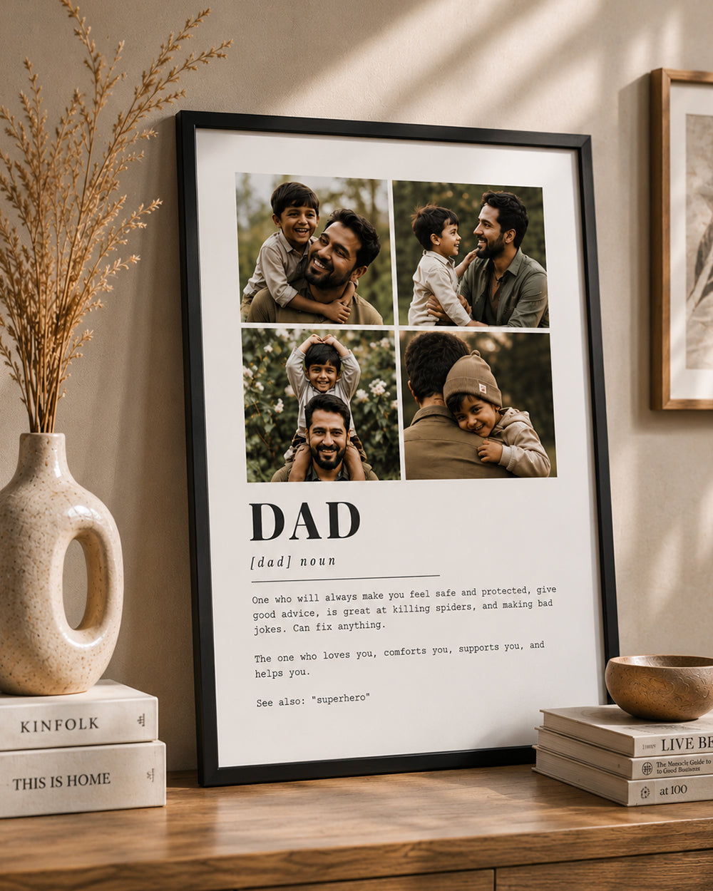 Personalized Dad Definition Photo Collage Frame