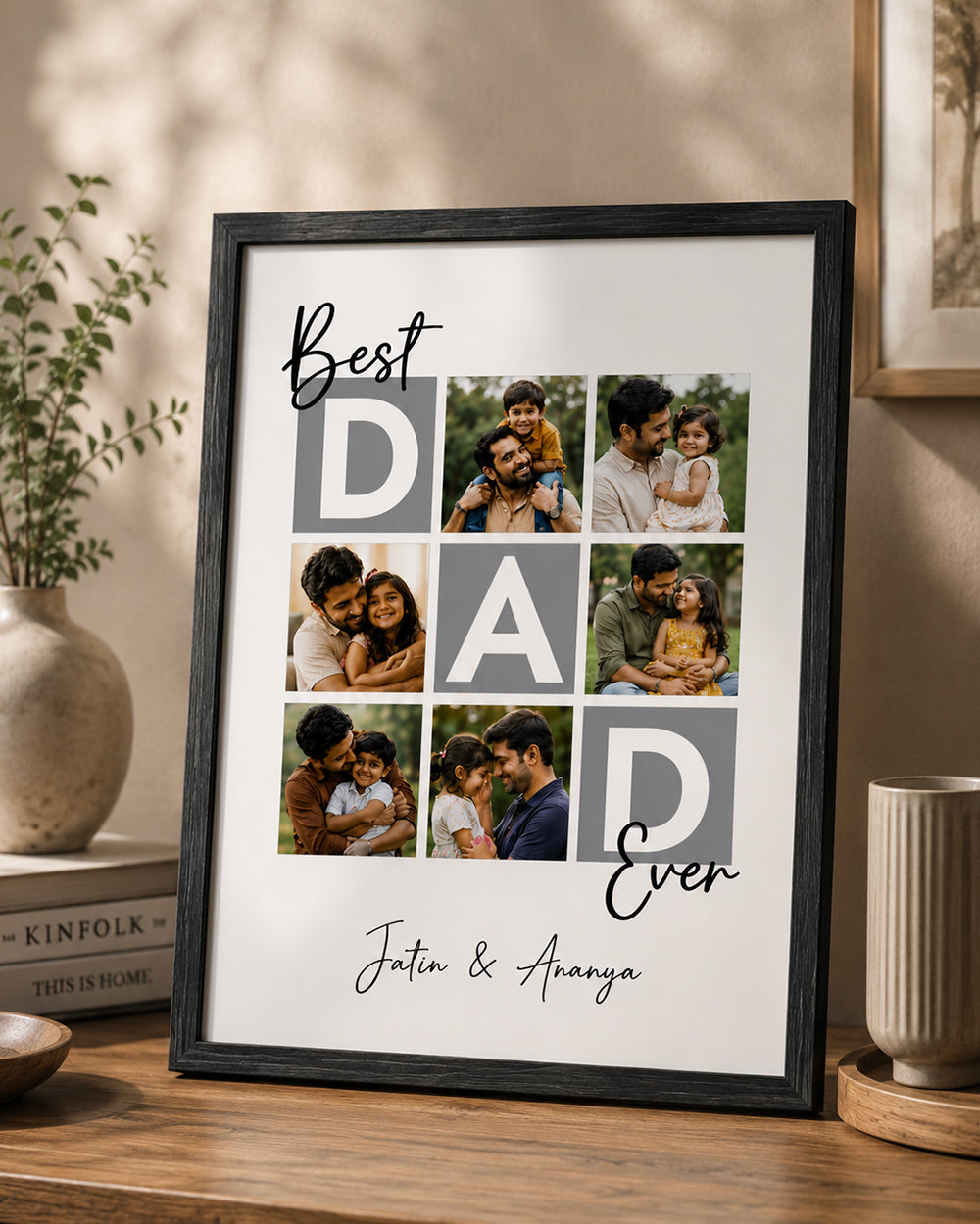 Personalized Best Dad Ever Photo Frame