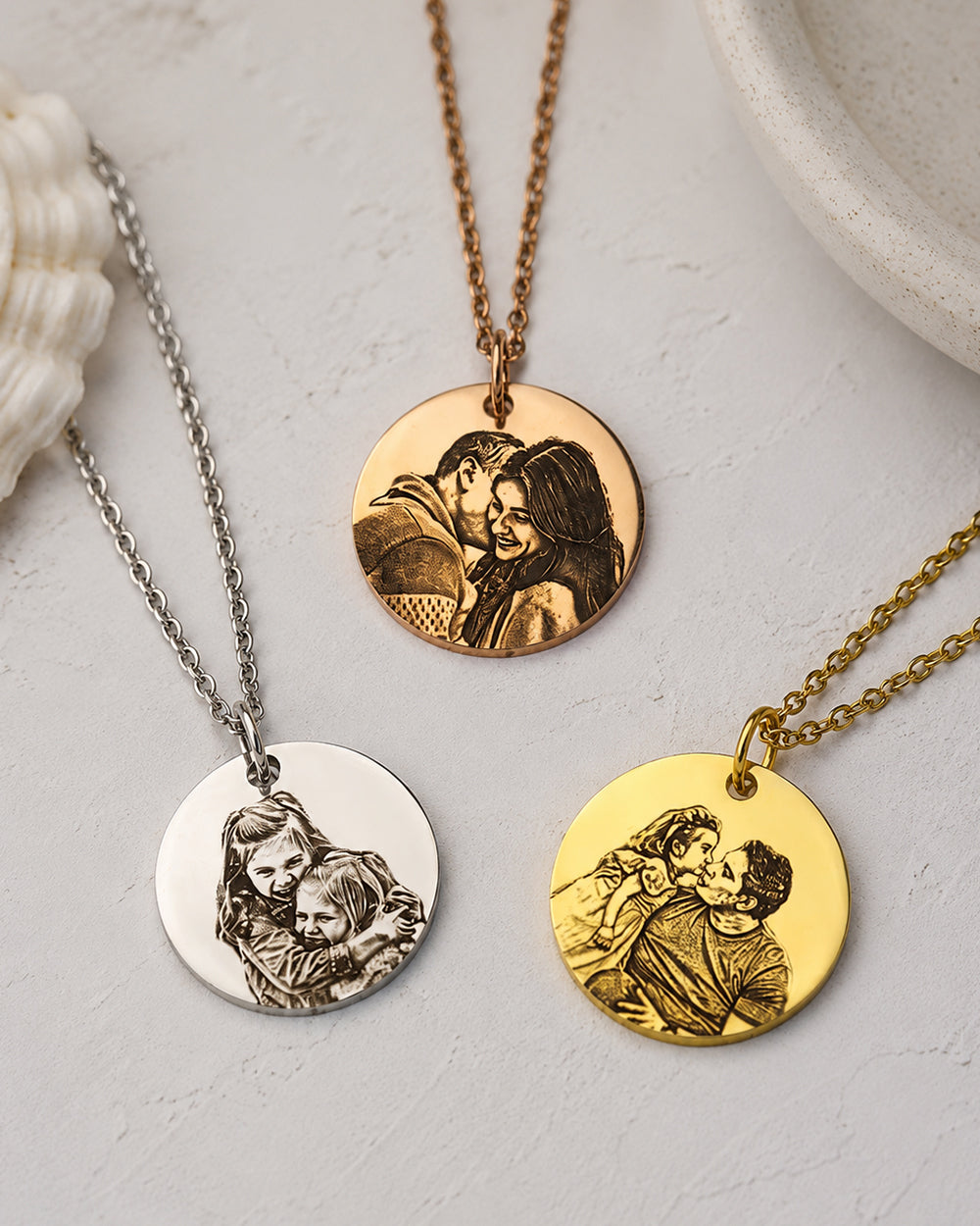 Personalized Round Photo Necklace