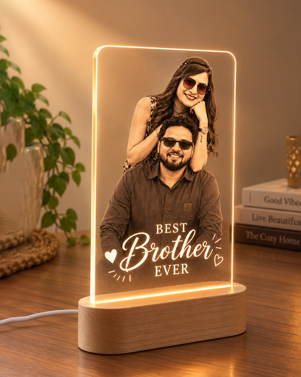 Best Brother Ever Custom Acrylic Night Lamp
