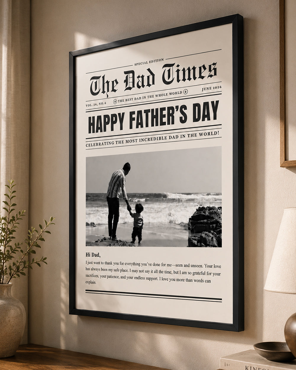 The Dad Times Newspaper Frame