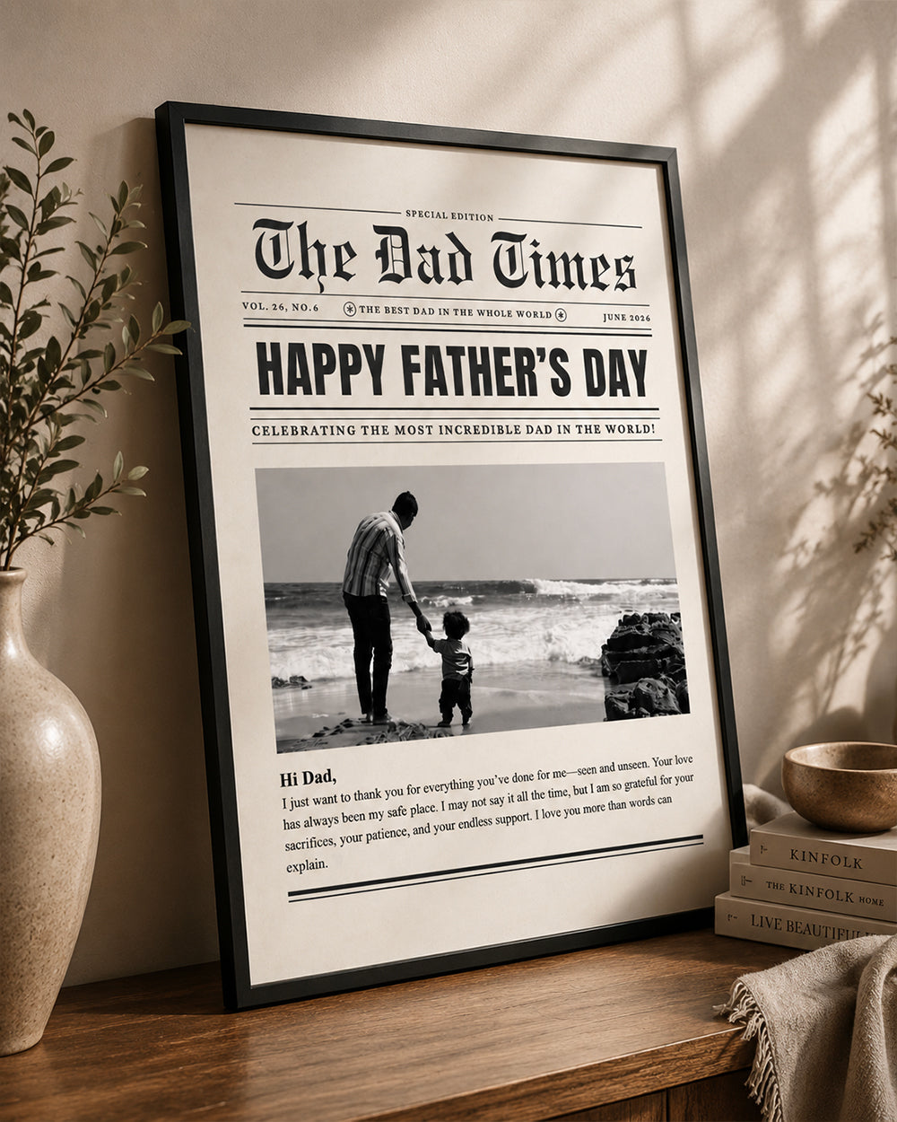 The Dad Times Newspaper Frame