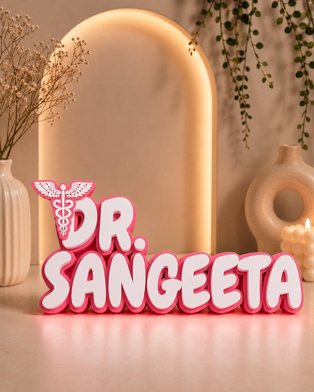 Personalized 3D Profession Name Standee