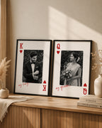King Queen Card Couple Personalized Frame