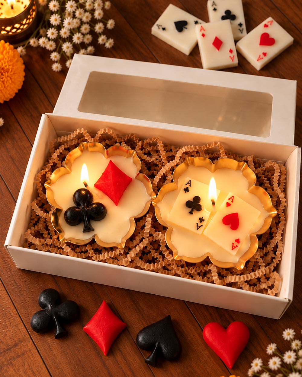 Poker Theme Urli Candle Set