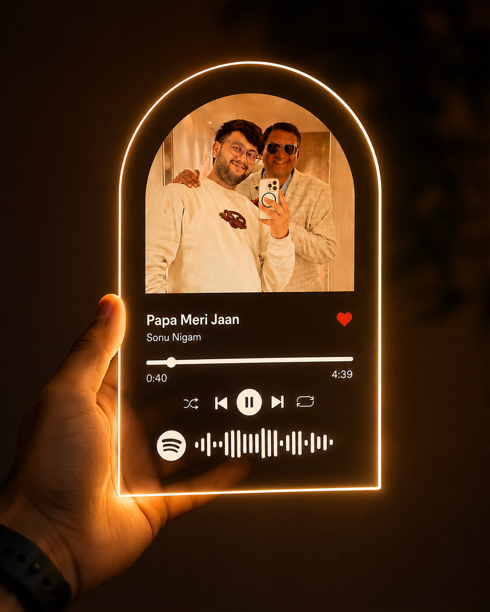 Personalized Father's Day Acrylic LED Lamp