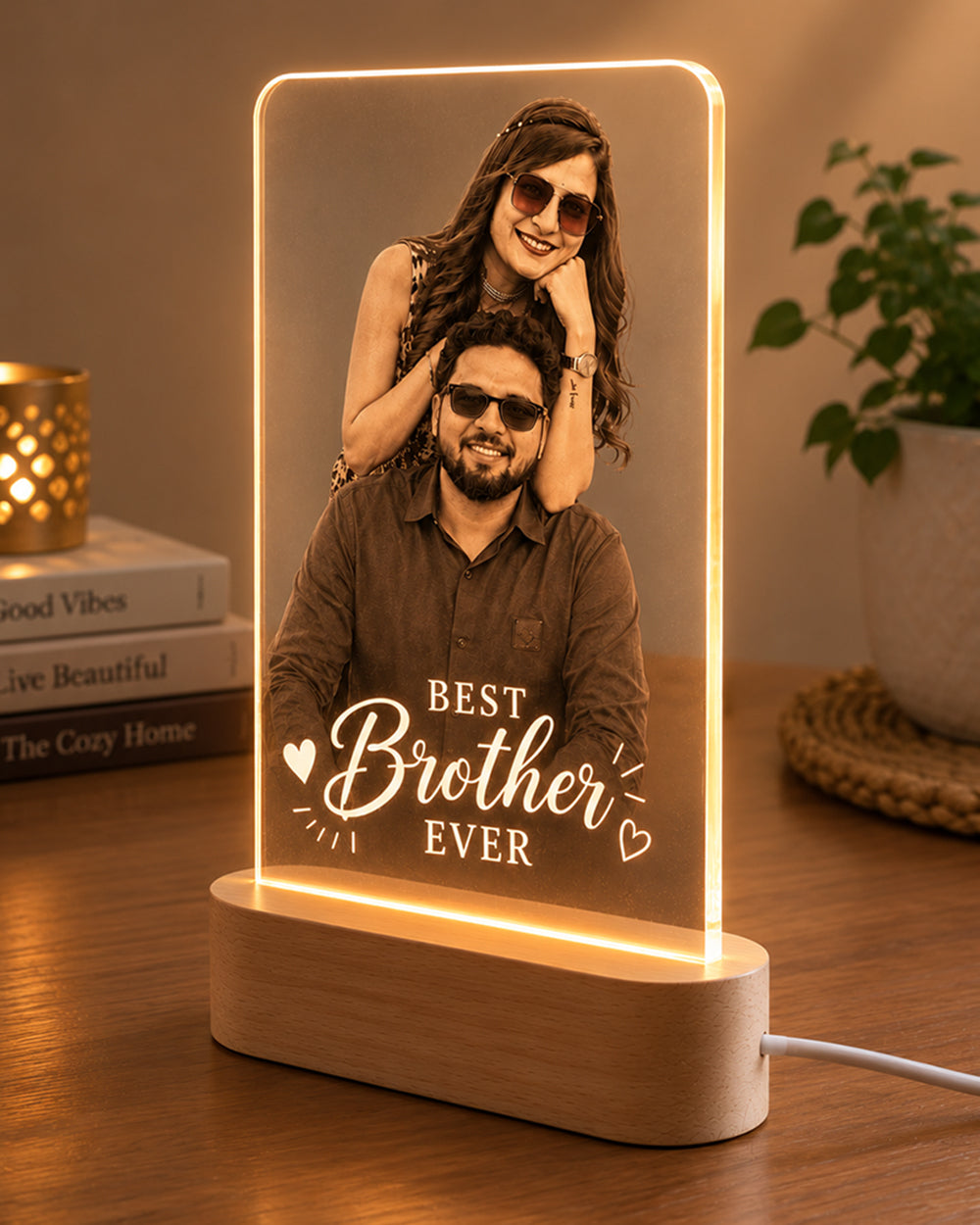 Best Brother Ever Custom Acrylic Night Lamp