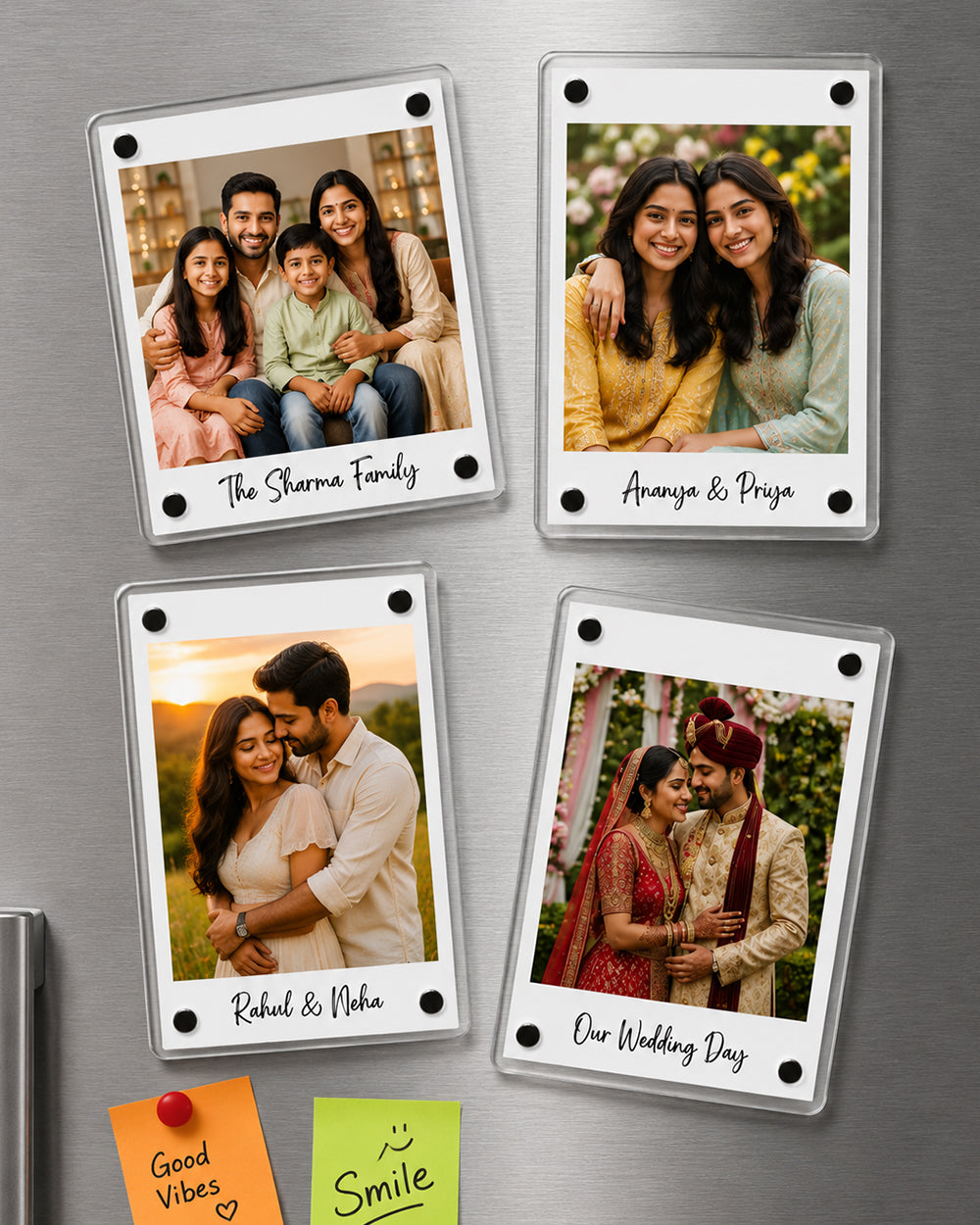 Personalized Acrylic Fridge Magnet ( Set of 4 )