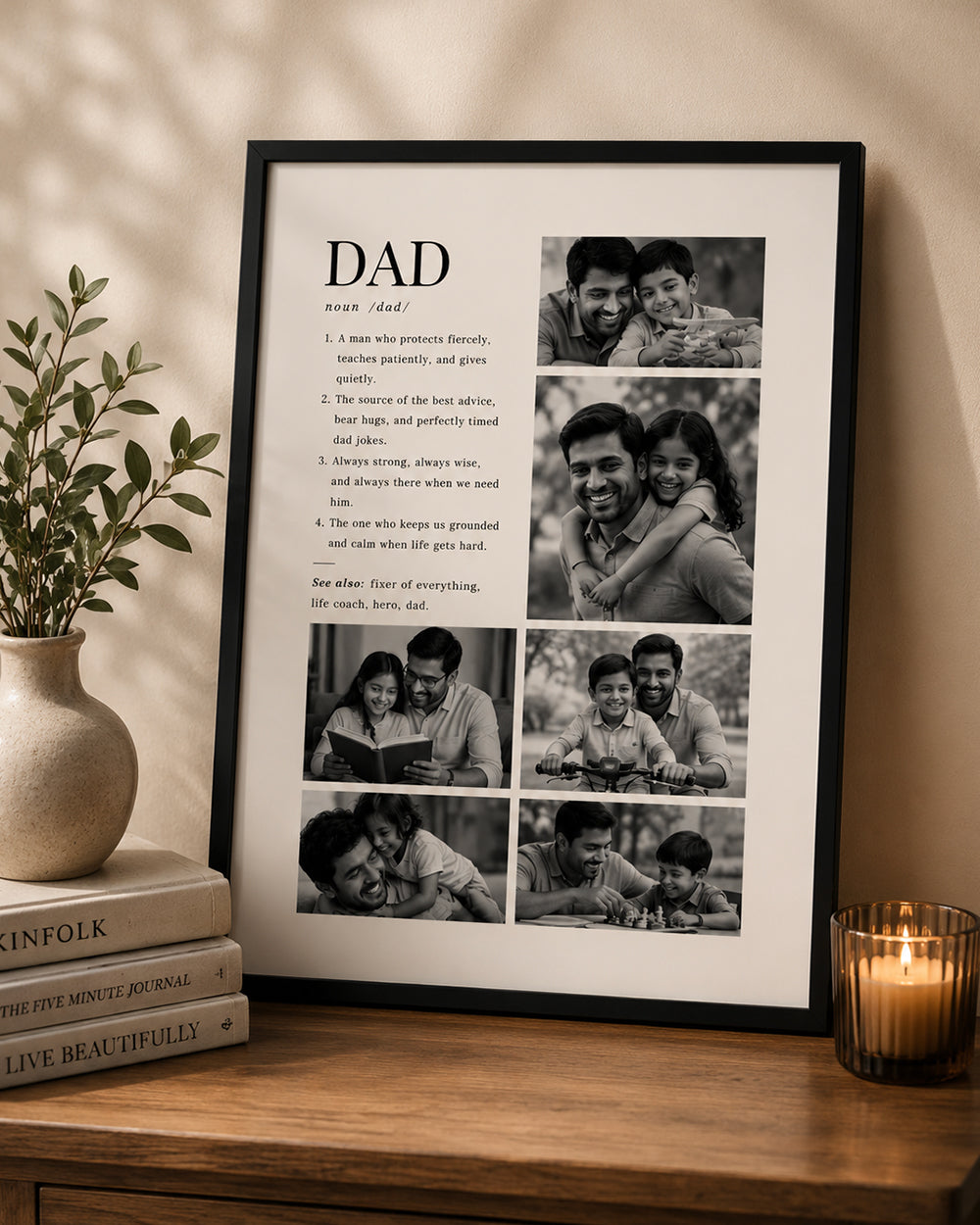 Personalized Dad Definition Photo Collage Frame