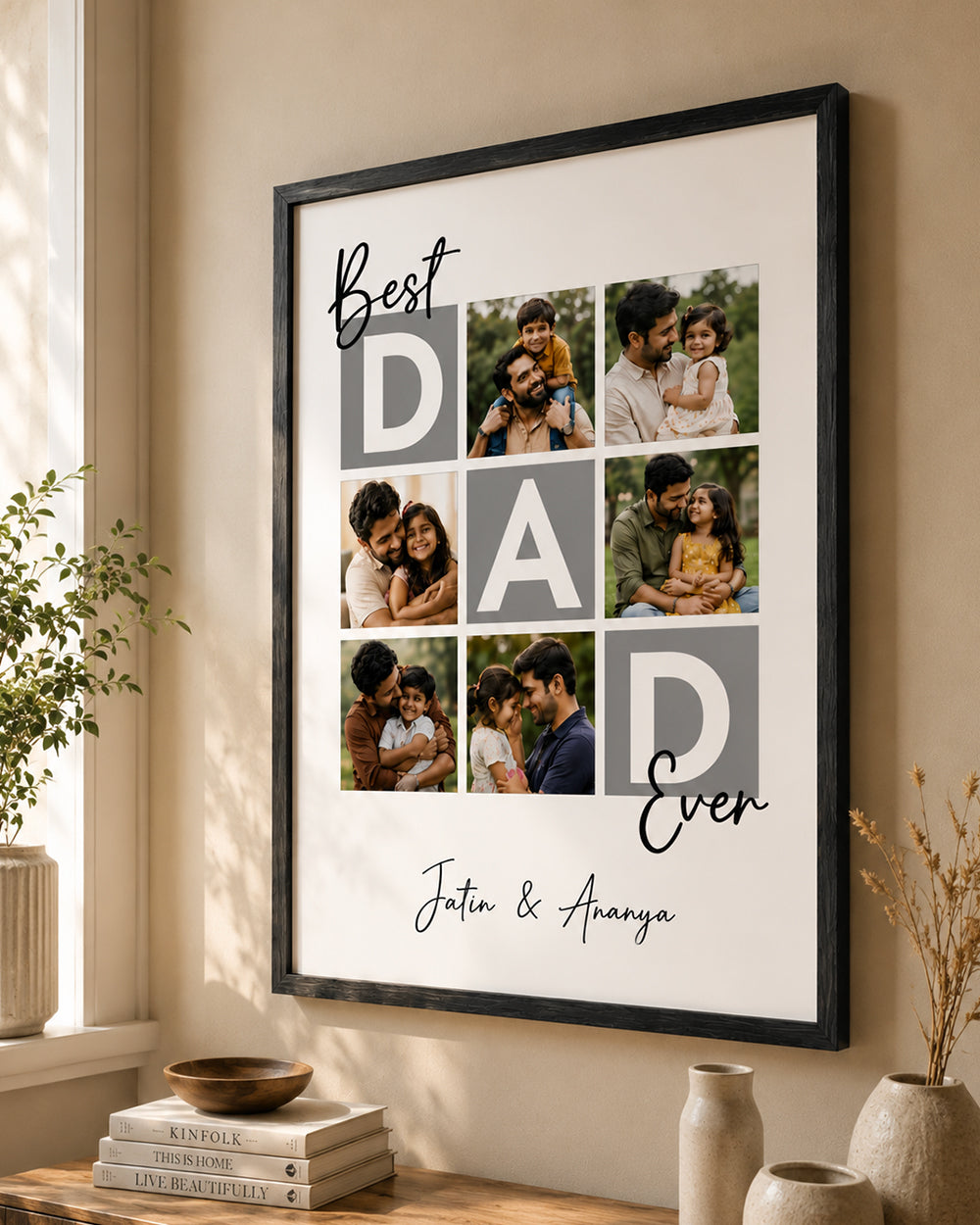 Personalized Best Dad Ever Photo Frame