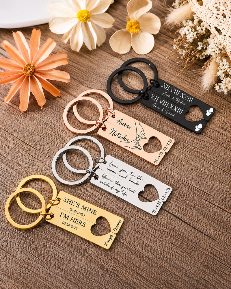 Personalized Couple Keychain