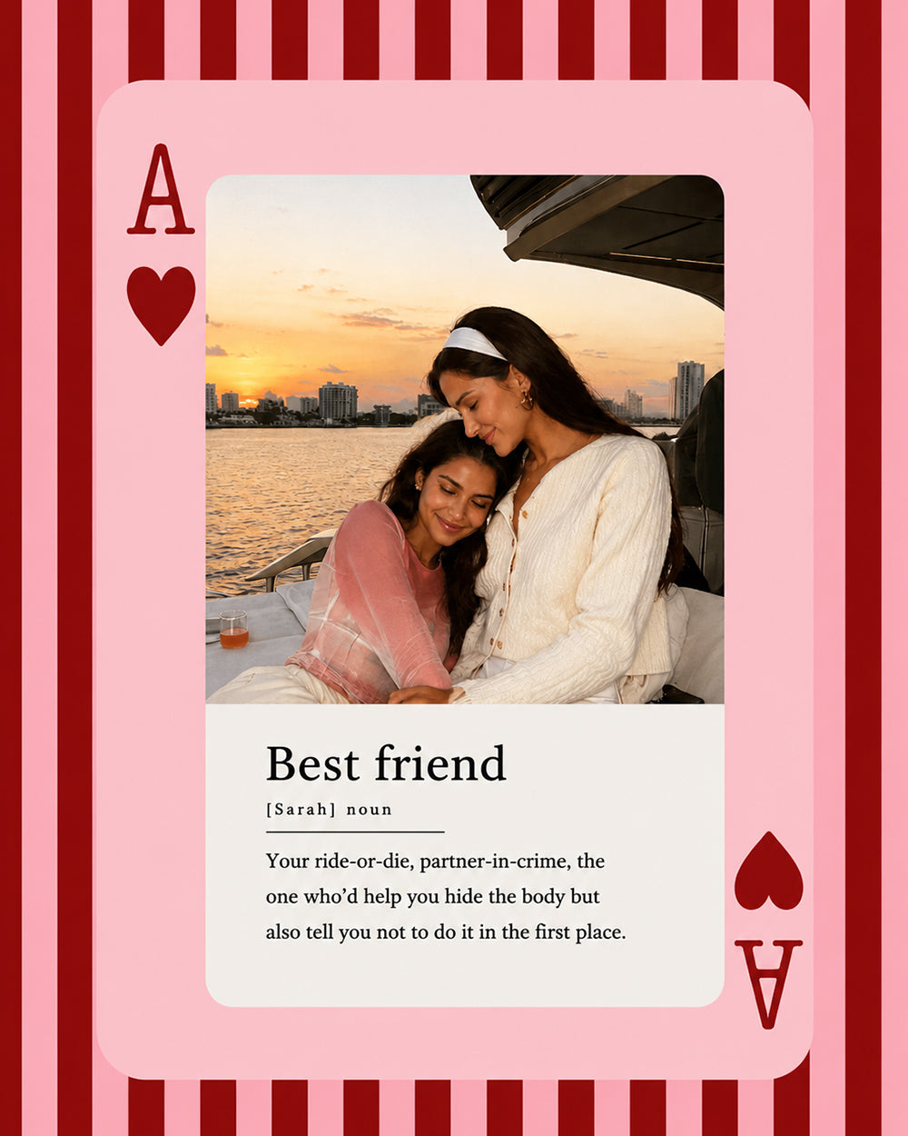 Ace of Heart Best Friend Photo Frame
