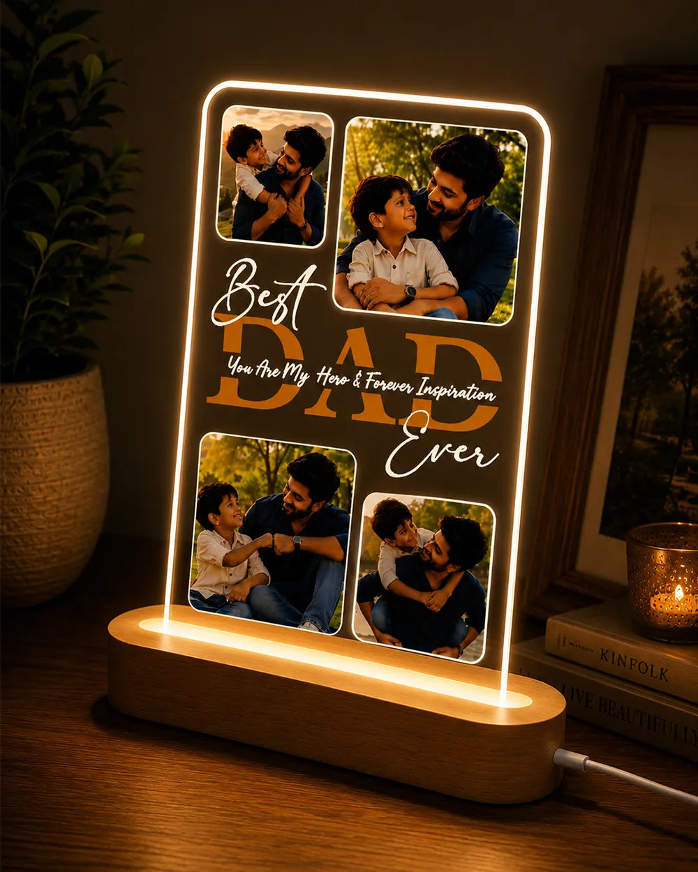 Personalized Father's Day Acrylic LED Lamp