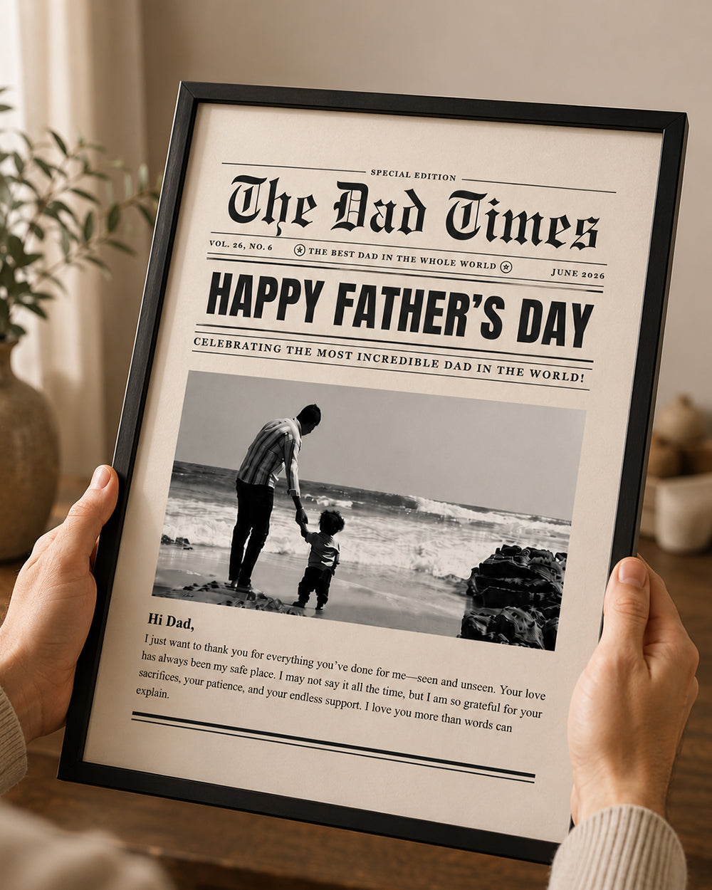 The Dad Times Newspaper Frame