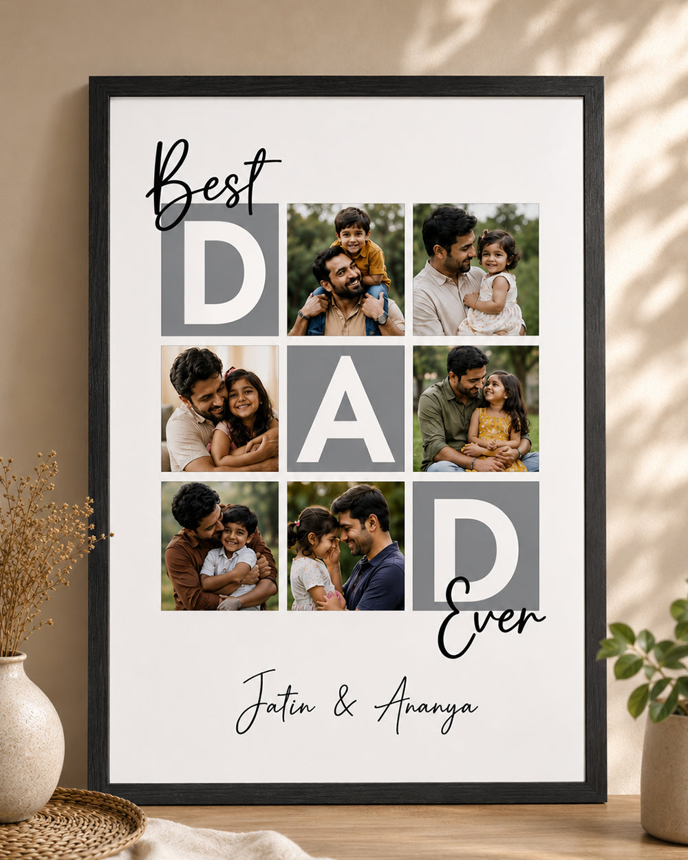 Personalized Best Dad Ever Photo Frame