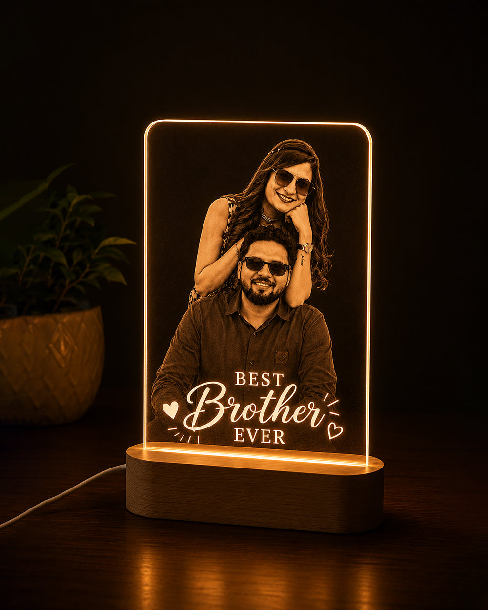 Best Brother Ever Custom Acrylic Night Lamp