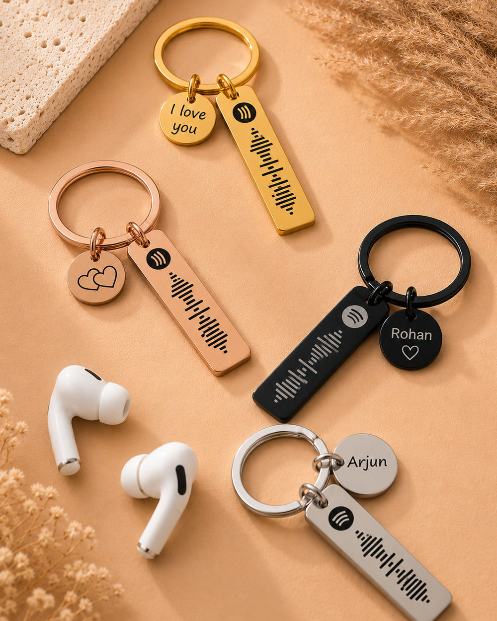 Personalized Spotify  Keychain