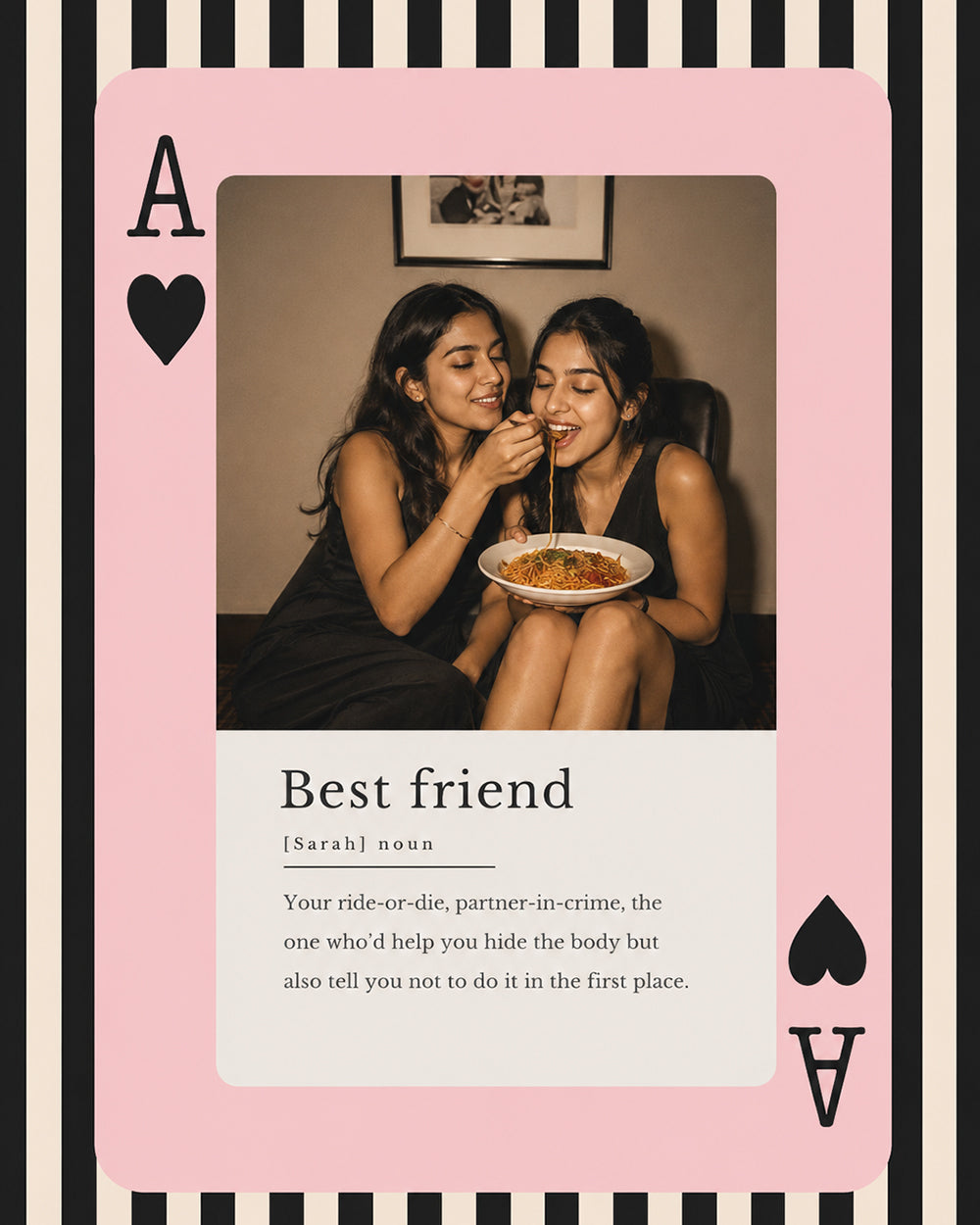 Ace of Heart Best Friend Photo Frame