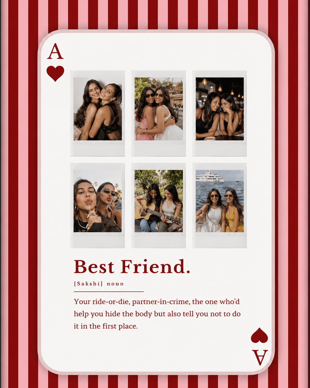 Ace of Heart Best Friend Photo Frame