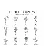 Personalised Birth Flower Necklace Bar